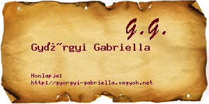 Györgyi Gabriella névjegykártya